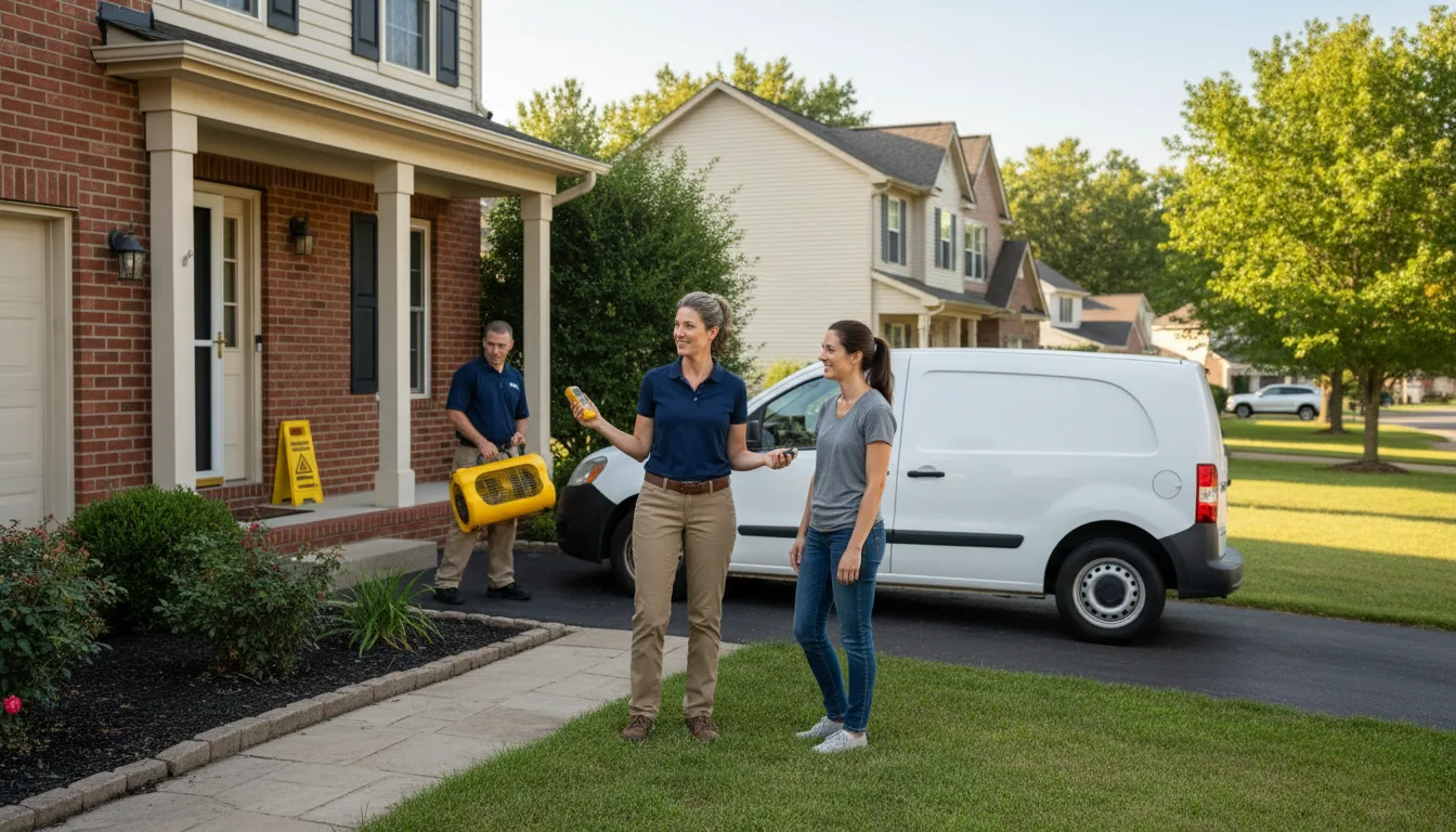 Residential water damage restoration in Model, CO